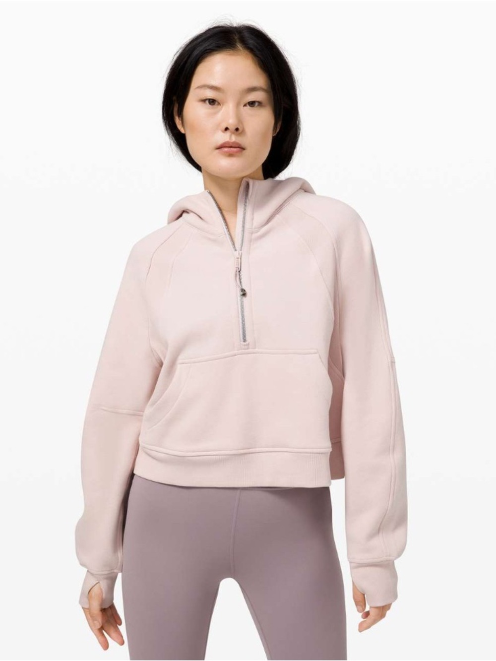 Lululemon Scuba Oversized 1/2 Zip Hoodie
Feather Pink